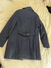SUPERDRY Classic Bridge Coat Wool Large 4.9/5 No Marks Dark Navy Blue