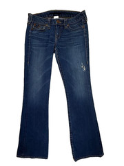 Vintage True Religion Womens Jeans 30 Becky Bootcut Stretch Denim Pants USA Made