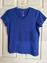 St Johns Bay Petite PXL Periwinkle Essential Cotton Tee Shirt Women