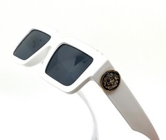 MEN GOLD LION HEAD MEDALLION SUNGLASSES CLASSIC CASUAL RETRO DESIGNER OUTDOOR