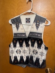 Hairston Roberson Ropa Vest, Velvet, Brocade, Satin Back & Lining, Sz Med