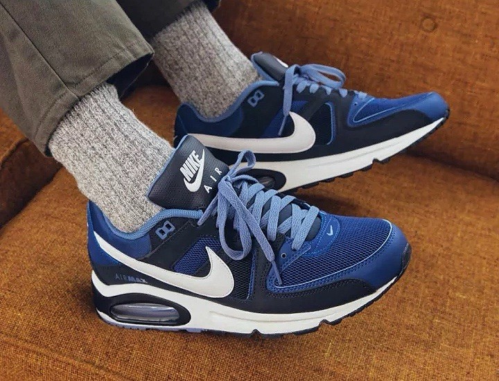 Nike Air Max Command Deep Royal White Dark Obsidian 629993-410 Men’s Size 9-12
