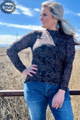 Sterling Kreek Rodeo Queen Mesh Top Size Medium
