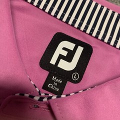 NEW FootJoy Solid Lisle Self Collar Polo Men Large Large Pink Short Sleeve NWT