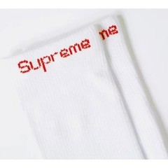 Supreme X Hanes Crew Socks 4 Pairs 8 Socks Cushion White Size 6-12 Authenticator