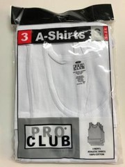 3 New PROCLUB MEN’S A-shirts White Tank Top Undershirts Pro Club SMALL-7XL 3PC