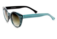 Stunning Blue Polycarbonate Lenses Round Cat Eyes Sunglasses Rare