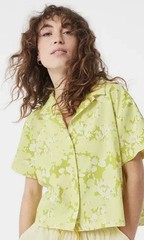 Outdoor Voices SolarCool Tourist Camp Shirt – Hyper Green Floral Medium