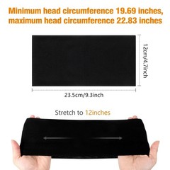 6 Pack Wide Headbands for Women, 9.3×4.7inch Cotton Black, white, gray