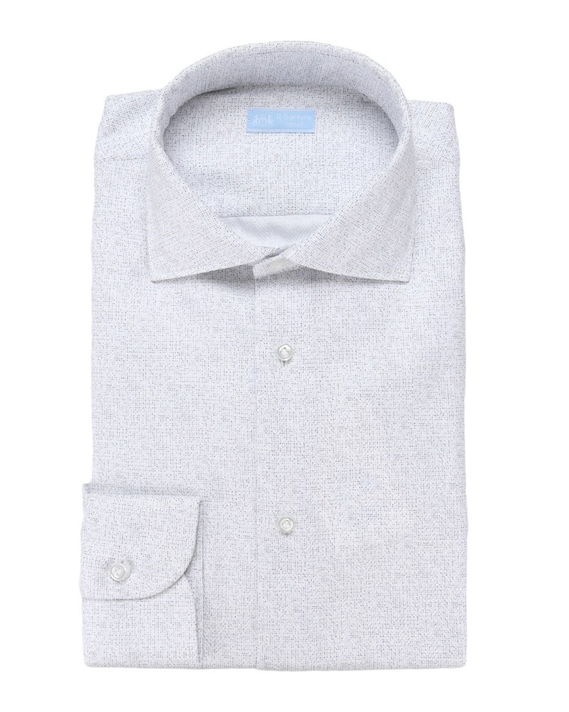 NWT IL SARTORE NAPOLI by VINCENZO DI RUGGIERO SHIRT white blue 43 17