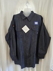 Crude FR Denim Shacket Mens 4XL Tall Shirt Jacket 2112 Cat 2 Fire Resistant