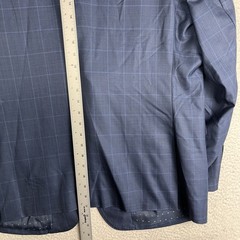 Holland & Sherry Super 180’s Merino Wool Blue Plaid Masterpiece Gold Custom