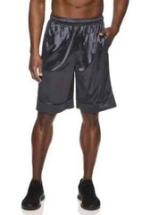 And1 Mens Basketball Gym Court Shorts Adjustable Waist S-3XL Dark Grey Ebony NEW