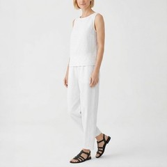 Eileen Fisher NWT Slubby Organic Cotton Linen Lantern Pant, PP-3X