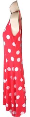 Volume One Juniors Sleeveless Red A Line Dress With White Polka Dots Size Small