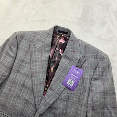 Tayion Montee Holland Sport Coat Mens 38S 38 Plaid Black Red White Blazer NEW