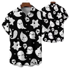 Cute Kawaii Ghost Hawaiian Shirt Aloha Beach Party