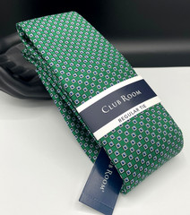 CLUB ROOM Men’s Regular Tie ~ Green ~ Belmont Neat ~ NEW MSRP: $55.