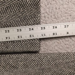 VTG Tweed Jacket 38L ST Gray Herringbone 100% Wool Blazer Sport Coat