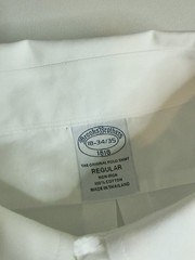 Brooks Brothers 1818 White Non-iron Dress Shirt Men’s 18 34/35 100% Cottton
