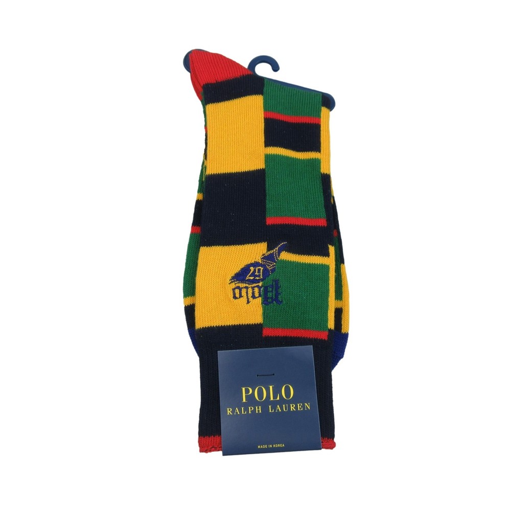 Polo Ralph Lauren Color-Block Trouser Socks Mens Size 6-12.5 (1 PAIR) NEW