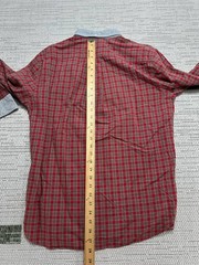 Brooks Brothers Shirt Mens Medium Red Gray Cottton Button Up Flannel