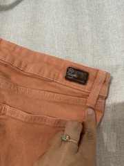 PAIGE Women’s Skinny Jeans Slim Fit Orange Medium Wash Cotton Denim 5-Pocket