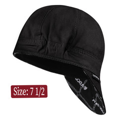 ARCCAPTAIN Welding Cap Reversible Welder Hat with Elastic Retractable Band Black