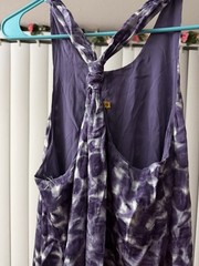 Alice + Olivia Size Small Emma Curved Hem Silk Blend Racerback Tank Dress Purple