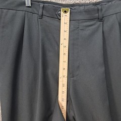 Haggar Q Series Mens 40×32 Black Pleated Cuffed Dress Pants Trousers WPL386