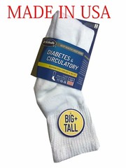 Dr. Scholl’s Men’s Diabetic Ankle Socks 2-Pack ” BIG & TALL” MADE IN USA NEW!