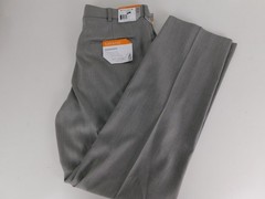 Savane Mens Designer Lightweight Sharkskin Gray Dress Pants 34 x 32 NEW $68