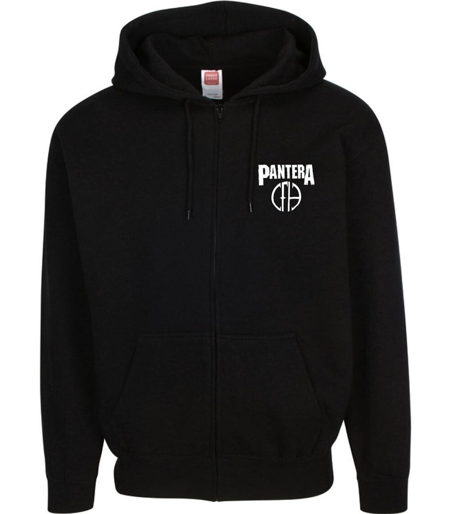 Pantera Heavy Metal Band Men’s Black Zip Hoodie (Multiple Variations)