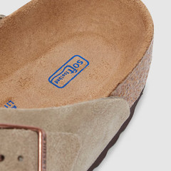 Birkenstock Boston Taupe Suede Soft Footbed Men’s and Women’s Shoes New with Box