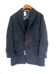 Gi Capri Napoli Men’s Wool Topcoat in Black, M