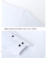 Mens Dress Shirts Formal Business Long Sleeves Non Iron Elastic Casual Shirts