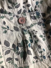 Flash Shirt Blouse Dress Midi Casual Button Front V Neck Green Size M