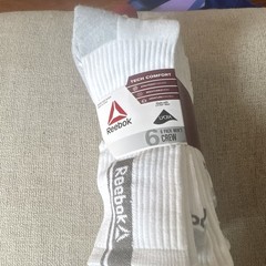Reebok Men’s Crew Socks Moisture-Wicking Cushioned 6-Pair White/Gray 6-12.5