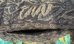 Vera Bradley Blue Tote Bag Quilted Cotton Floral Carry Shoulder Purse Retired