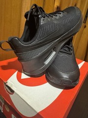 Nike Air Max Nuaxis Men’s Black Low Top Lace-Up Cushioned Sneakers Rubber