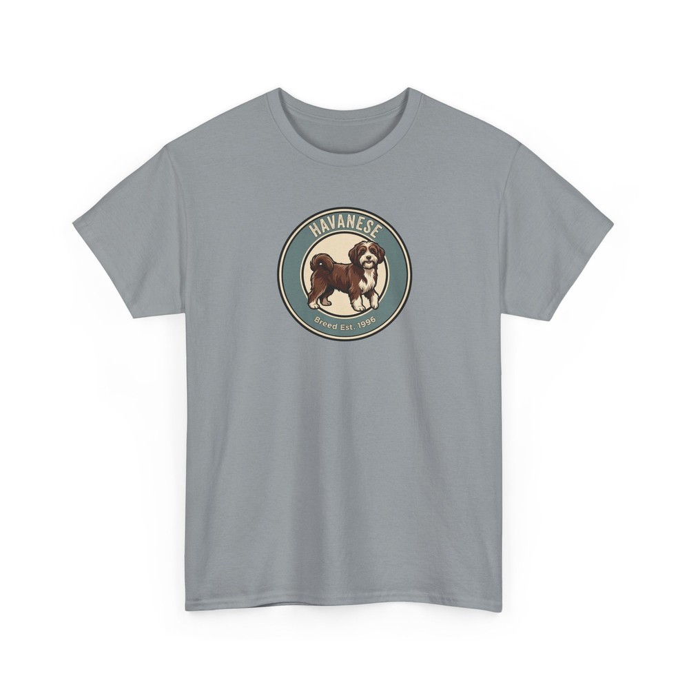 Havanese Breed Est 1996 T-Shirt | Circular Heritage Crest Pet Lover Gift