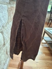Eileen Fisher Brown Sleeveless Organic Linen Button Front Tunic – L