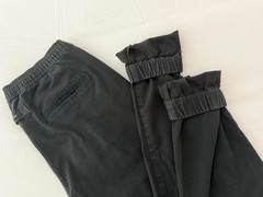 Zanerobe Jogger Pants Mens 34 Black Elastic Cuff Drawstring Stretch Casual