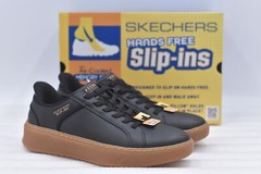 Men’s Skechers Court Break Double Vented Slip-In Sneaker, Black Size 10.5 183177