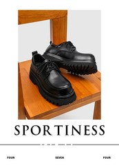 Men’s Big Round Toe Platform Thick Sole Dress Lace Up Casual Derby Leather Shoes