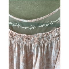 Mudd Baby Doll Shirt with Embroidered Collar and Elasticized waist Size XL