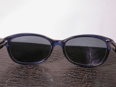Fendi Blue Clear Logo Print Sunglasses Made in Italy FRAME ONLY