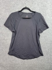 Spyder Women’s Active Ribbed Short Sleeve Tee, Black, Size L