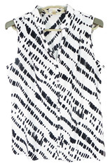 LIZ CLAIBORNE Women Thin See Thru Lightweight Poly Tank Top Multicolor Geo M