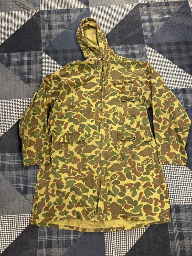 Vintage Kiffe Jacket Duck Camouflage Overcoat Japan Vietnam Special Forces Men L